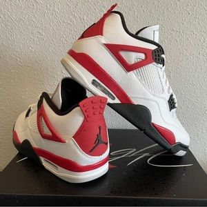 Size 11.5 - Air Jordan 4 Retro Red Cement White/Fire Red-Black ( DH6927161 ) DS